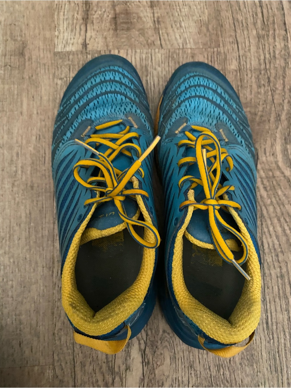 LA Sportiva Blue and Yellow Athletic Sneakers